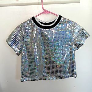 Holographic crop top